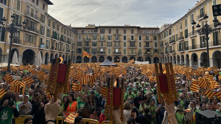 Imatge d'acte a Palma a favor del català 