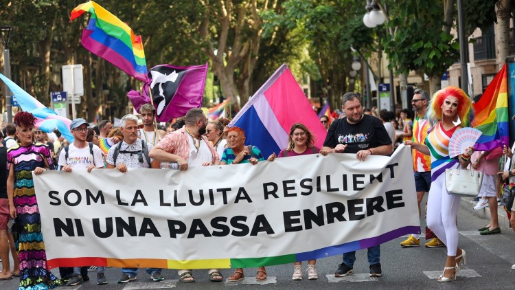 Manifestació a Palma a favor dels drets LGTBI+ (Foto Europa Press)