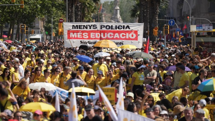 Estampa d'una protesta educativa a Catalunya| Europa Press