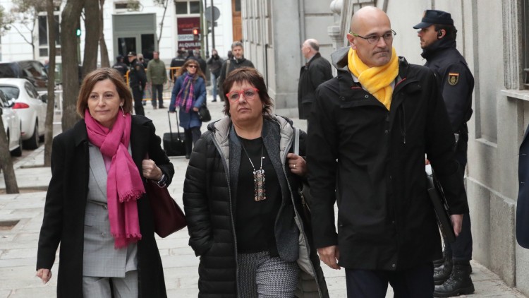 Forcadell, Romeva i Bassa entrant al Tribunal Suprem. EFE