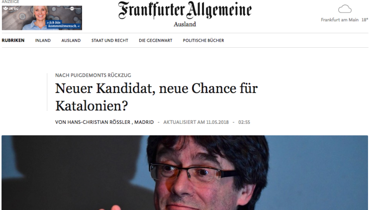 Imatge de la versió digital del Frankfurter Allgemeine