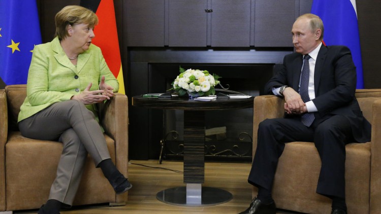 Angela Merkel i Vladímir Putin