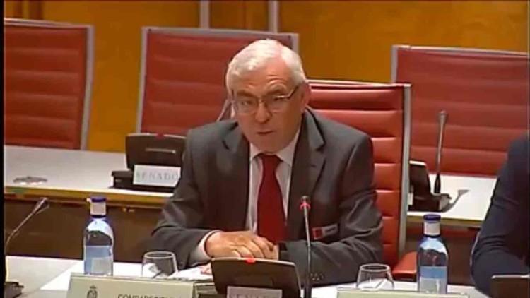 L'exsecretari de finances del PSPV, Pepe Cataluña, durant la seua compareixença al Senat| EL TEMPS