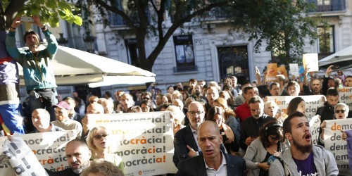 Protses durant les detencions del 20 de setembre| EL TEMPS