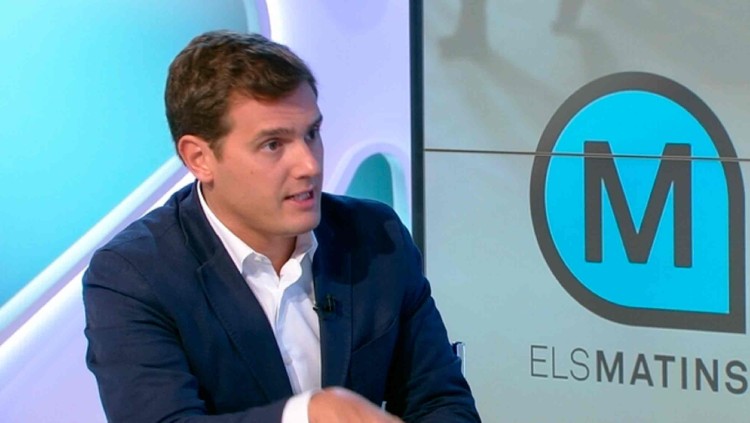 Imatge d'Albert Rivera, líder de Ciutadans, a TV3| EL TEMPS