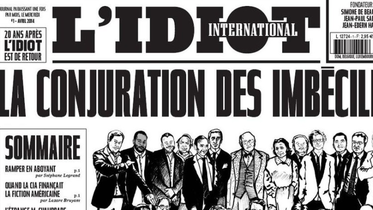 Coberta d’un exemplar de L’Idiot International, revista propera a l’extrema dreta que va servir com a mitjà de contacte entre ultres i comunistes.