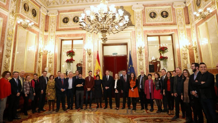 Foto que mostra el consens polític valencià sobre la reforma de l'Estatut