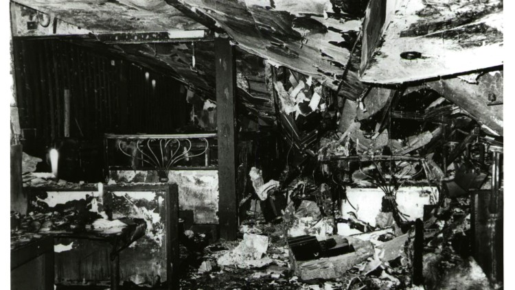 Estat de la sala després de l'incendi| EL TEMPS