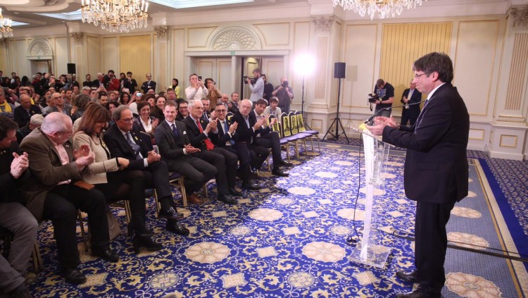 Puigdemont parla a Brussel·les. Generalitat de Catalunya