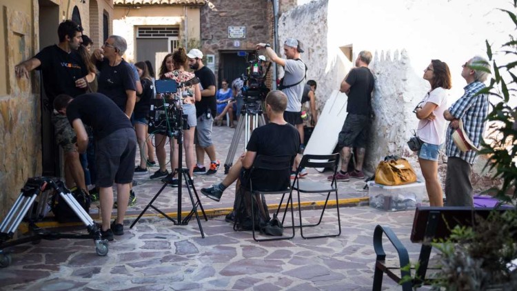 Rodatge de la sèrie d'À Punt 'La forastera'.