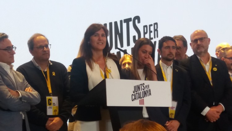 Junts per Catalunya celebra la seua nit electoral. Àlex Romaguera