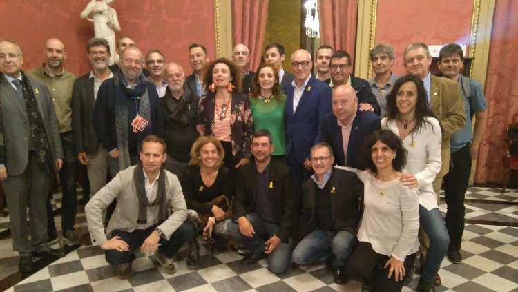 La candidatura Eines de País celebra la victòria a la Cambra de Comerç. Assemblea Nacional Catalana