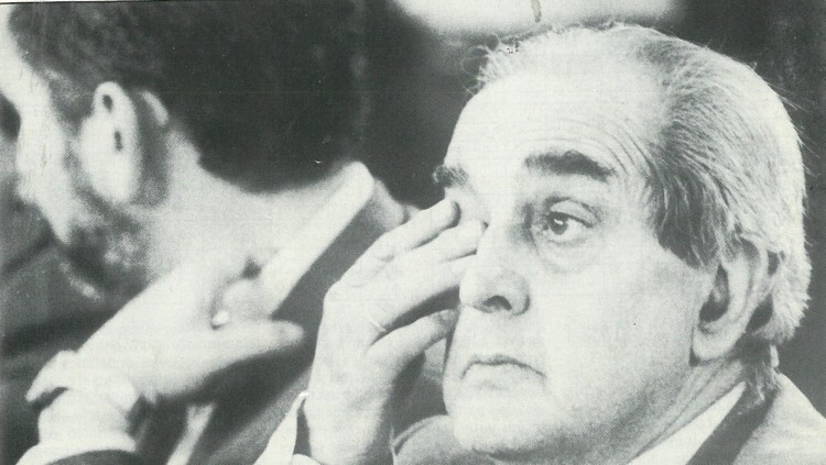 Fernando Morán, cap de llista del PSOE a les europees de 1989, que fou la formació més votada. Arxiu El Temps