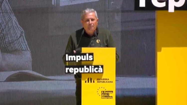 Guillem Agulló, durant un acte electoral d'Ara Repúbliques| ERC