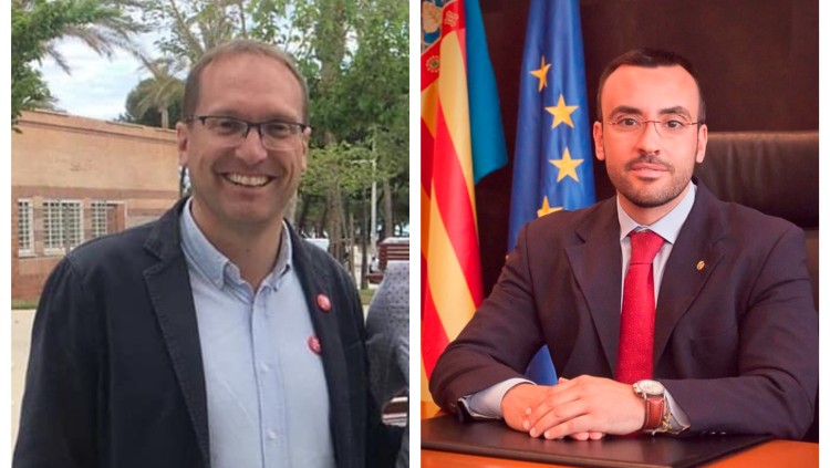 Ernest Blanch, secretari general dels socialistes a Castelló i José Benlloch, alcalde de Vila-real