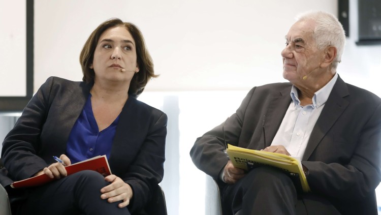 Ada Colau i Ernest Maragall en un debat electoral. Efe