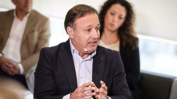 Joan Mesquida, en un acte públic de Ciutadans
