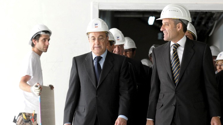 Florentino Pérez amb l'expresident de la Generalitat Valenciana Francisco Camps
