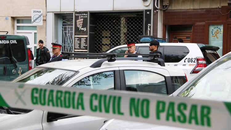 Escorcoll de la Guàrdia Civil a Sabadell dilluns 23 de novembre. Europa Press