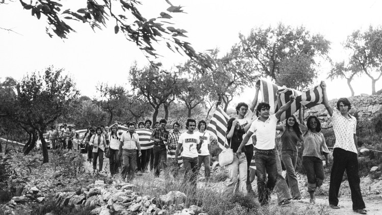 La Marxa de la Llibertat a l'alçada de la Figuera, al Priorat. Robert Ramos