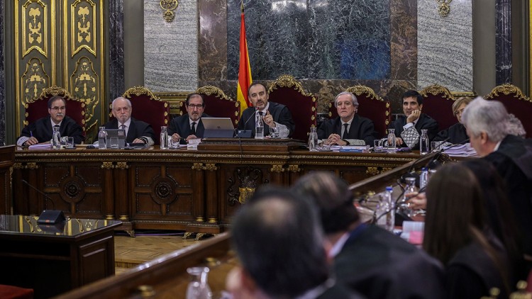 Imatge del Tribunal Suprem presidit per Marchena durant una vista. Agència Catalana de Notícies