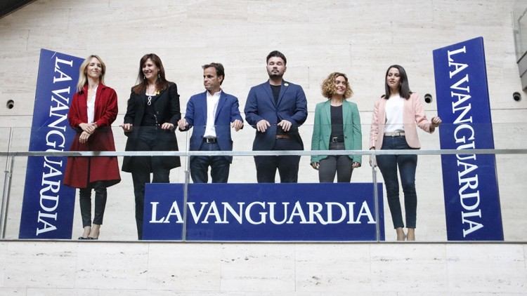 Debat electoral de les eleccions del 28 d'abril amb els candidats per la circumscripció de Barcelona organitzat per 'La Vaguardia'. Europa Press