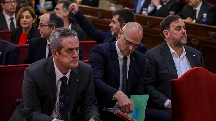 Els presos polítics seuen a la banqueta dels acusats del Suprem. Agència Catalana de Notícies