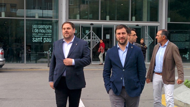 Oriol Junqueras i Toni Comín en una imatge d'arxiu. Europa Press