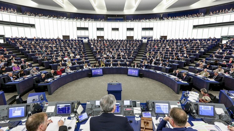 Panoràmica del Parlament d'Estrasburg des de dins. Europa Press