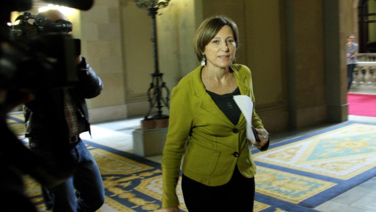 Carme Forcadell al Parlament en una imatge d'arxiu. Agència Catalana de Notícies