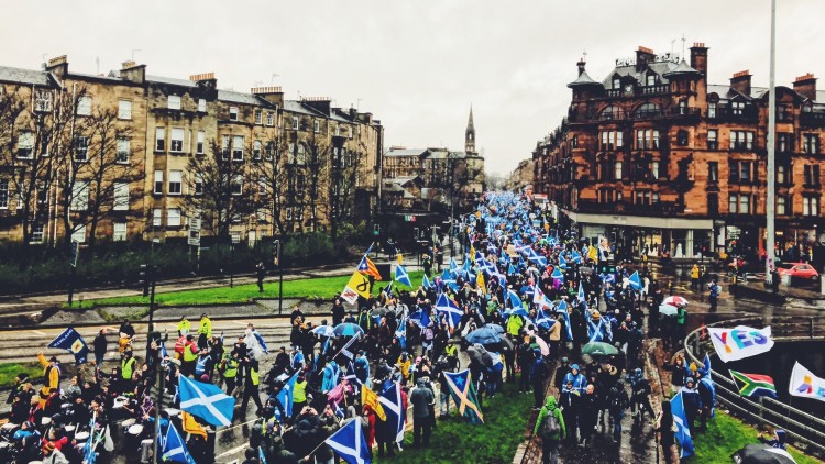 Manifestaicó independentista a Glasgow d'aquest 2020. Europa Press