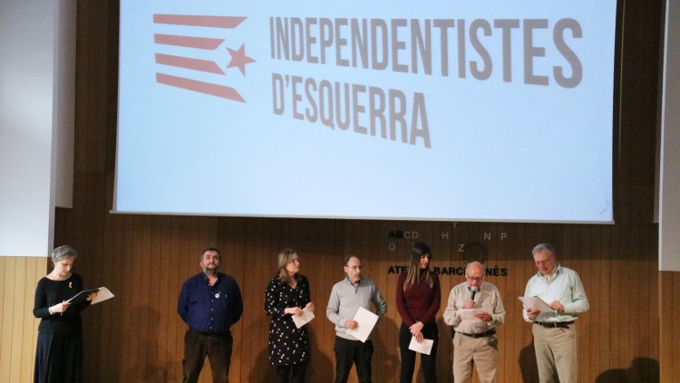 Imatge de l'acte d'Independentistes d'Esquerres a l'Ateneu Barcelonès. Agència Catalana de Notícies