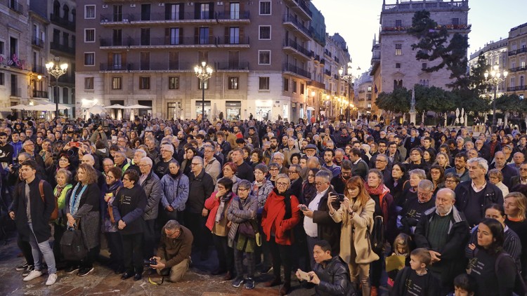 Manifestació víctimes metro València. Europa Press