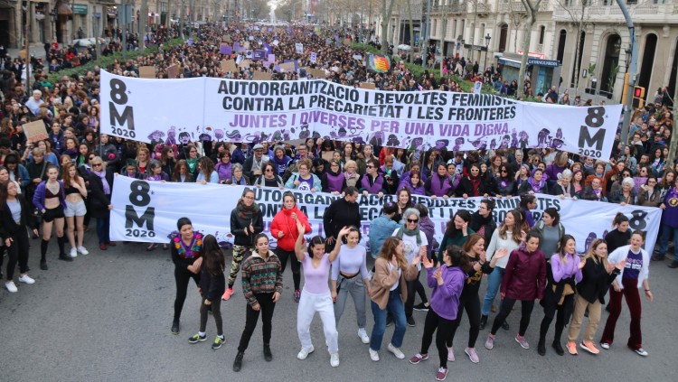 La manifestació del 8M a Barcelona. Agència Catalana de Notícies