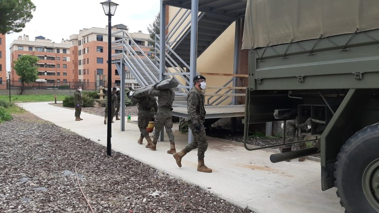 L'exèrcit es desplaça a Sabadell per desinfectar una residència de gent gran. Europa Press