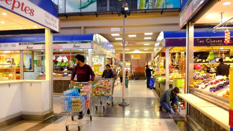 Mercat de Palma en període de confinament. Europa Press