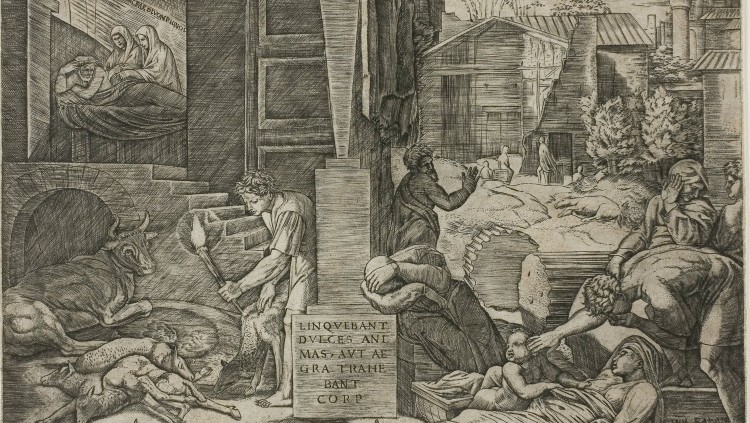 Il Morbetto, obra de Marcantonio Raimondi, que il·lustra un dels episodis de pesta a la Itàlia del segle XVI.
