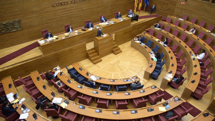 Una panòramica de les Corts valencianes durant la sessió permanent celebrada aquest dimecres.