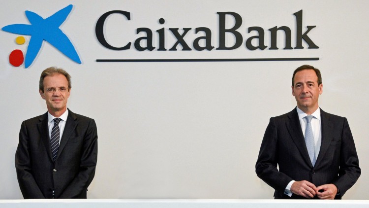 Jordi Gual, president de CaixaBank i Gonzalo Gortázar, conseller delegat de l'entitat.