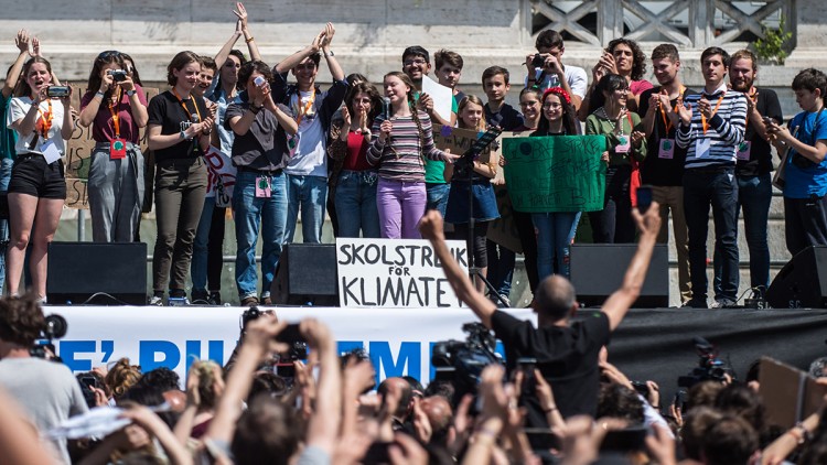 L'activista Greta Thunberg participa en un discurs. Europa Press