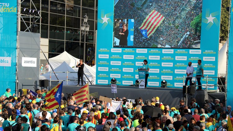 Imatge de la manifestació de la Diada de 2019, convocada per l'ANC. Agència Catalana de Notícies