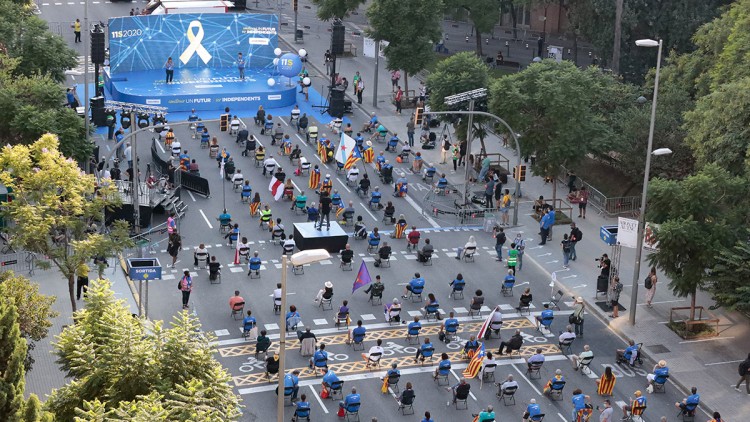 Concentració central de l'ANC a Barcelona. Agència Catalana de Notícies