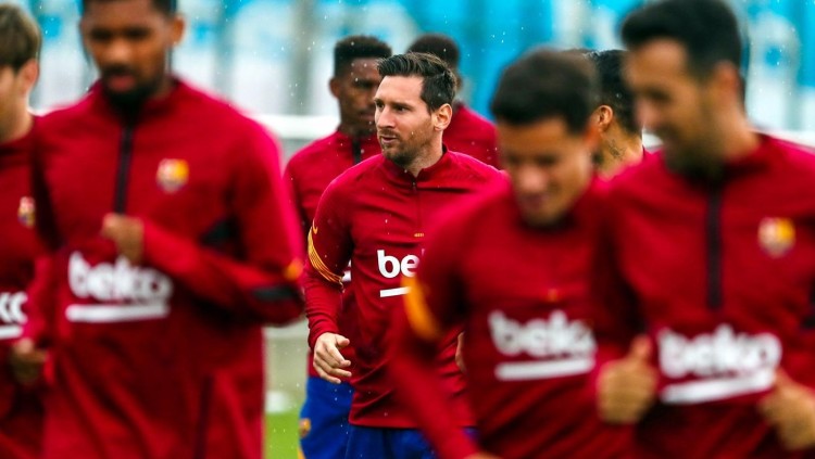 Messi en un entrenament recent del Barça. Europa Press