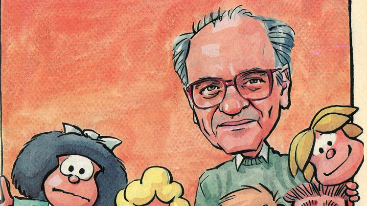 Quino, dibuixat amb mafalda. El Gat Invisible - Arxiu EL TEMPS