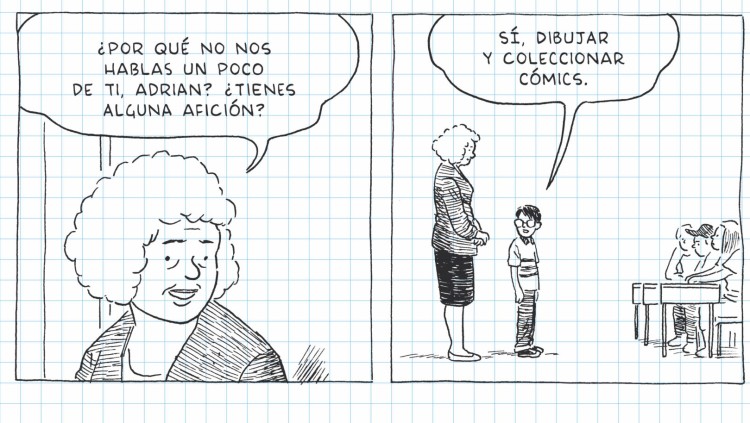 Una de les pàgines de 'La soledad del dibujante', d'Adrian Tomine