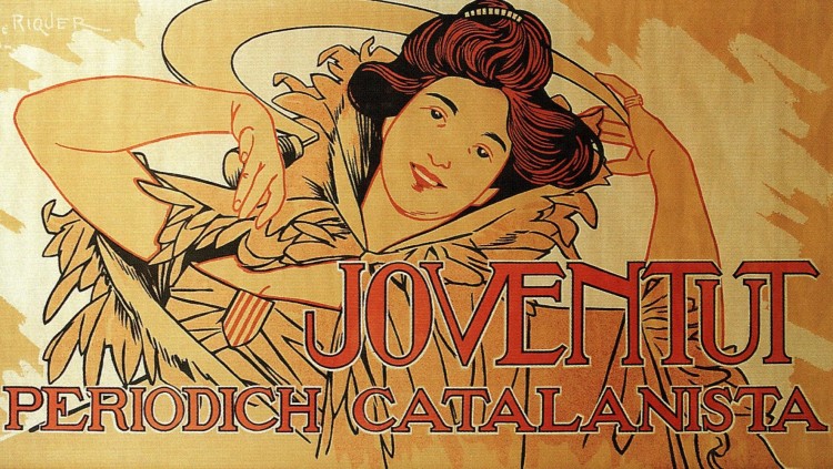 Alexandre de Riquer. Cartell Joventut Periodich Catalanista - 1900
