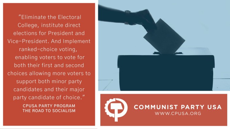 El Communist Party dels Estats Units demana el vot a les eleccions. Twitter @communistsusa