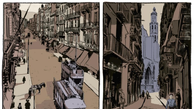 Pàgina de la novel·la gràfica 'La ciudad de los prodigios', de Claudio Stassi