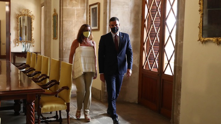 Francina Armengol i Pedro Sánchez en una reunió aquest estiu. Europa Press