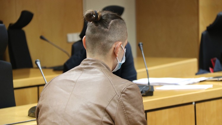 Dani Gallardo, a la sala del tribunal que el jutja per les protestes per la sentència de l'1-O a Madrid. Agència Catalana de Notícies
